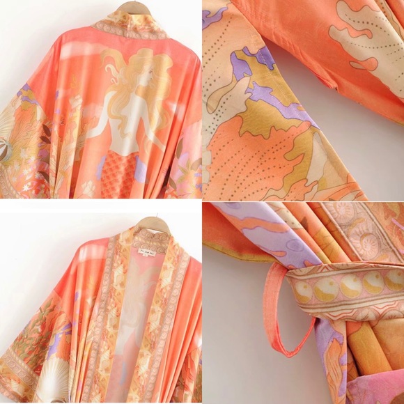 🔥HP Best in Boutiques🔥BOHO Mermaid Kimono - Picture 5 of 16